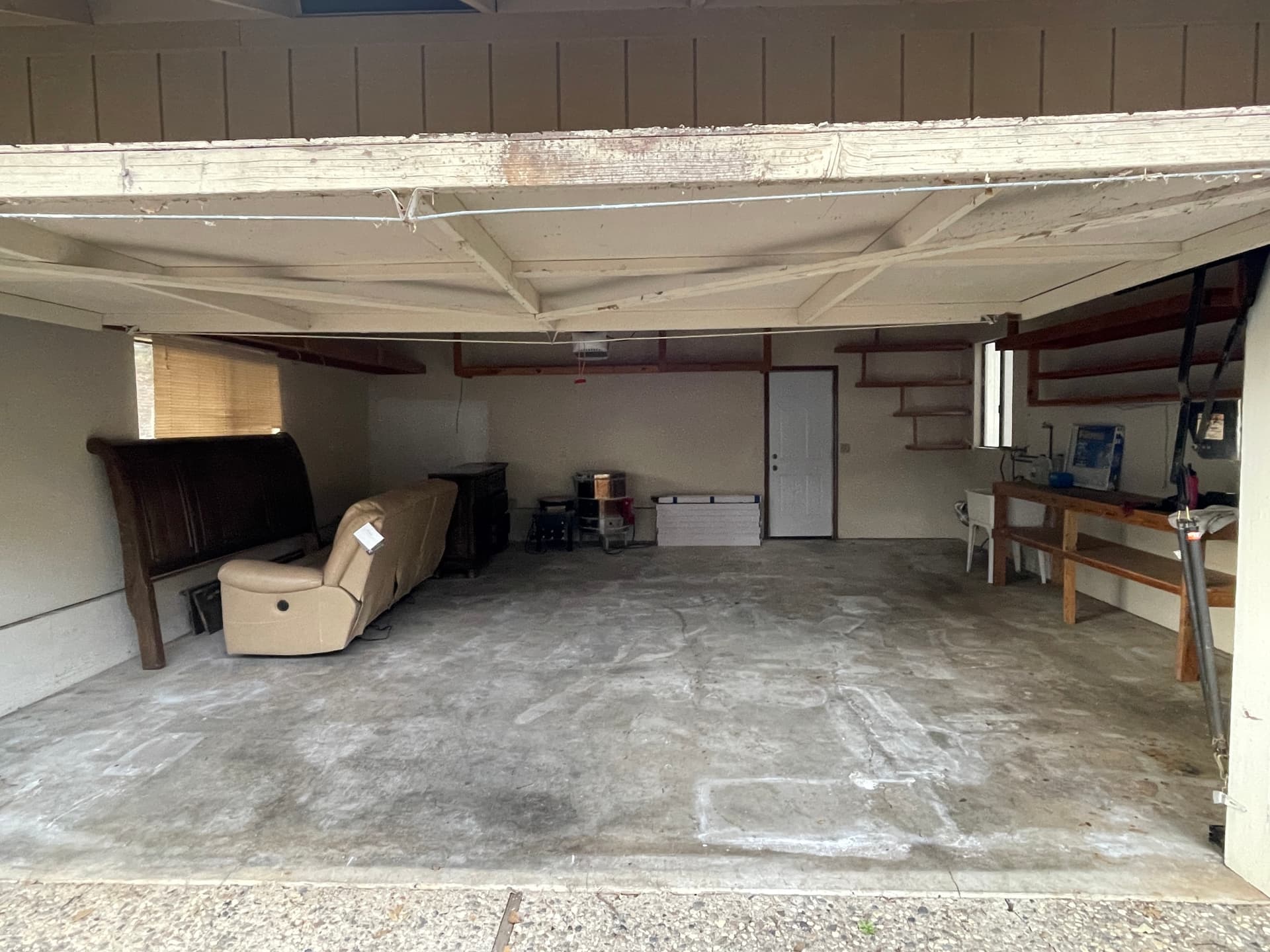 Packed Garage Cleanout after Long's Trash Hauling