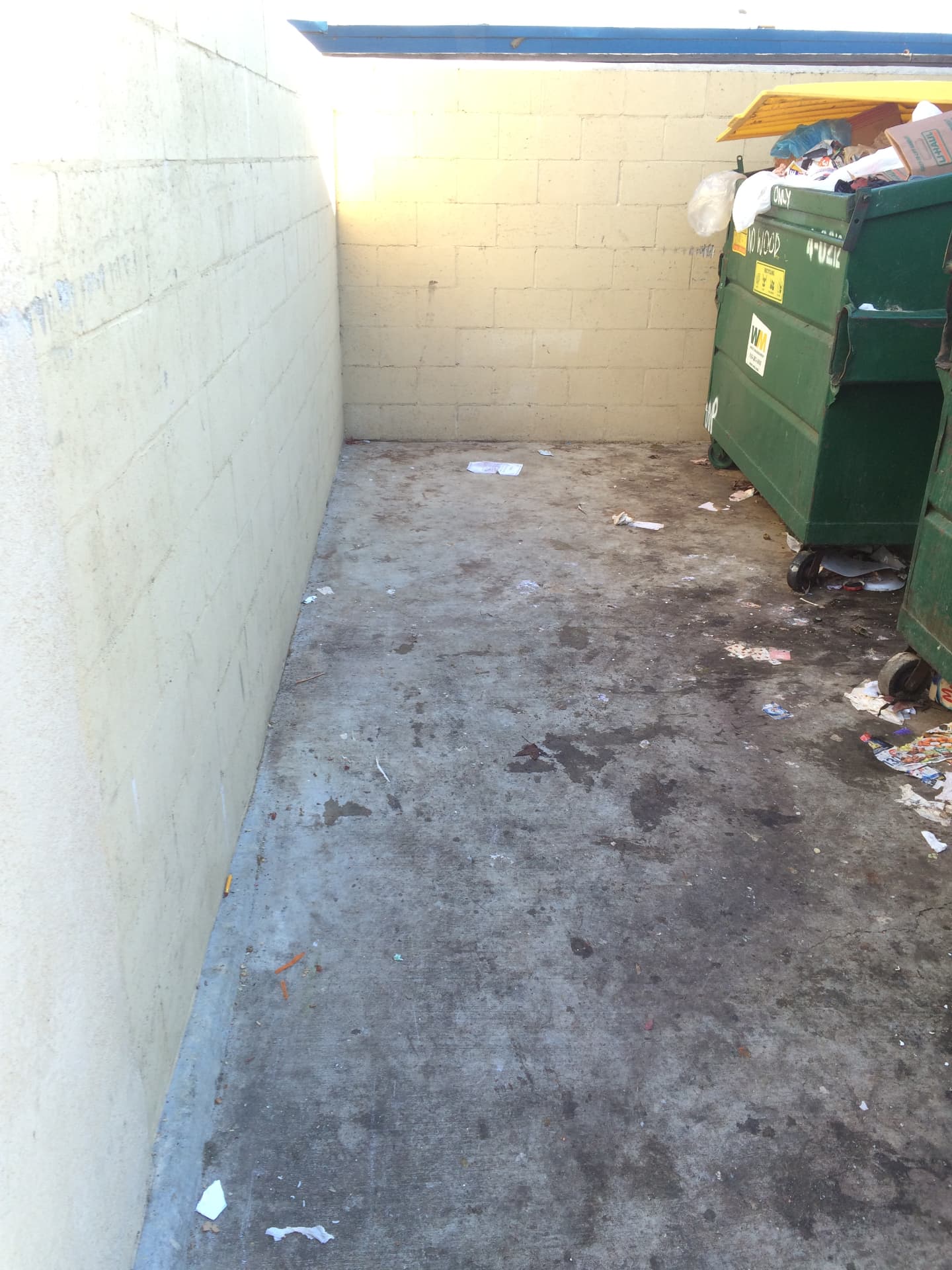 Commercial Trash Enclosure after Long's Trash Hauling