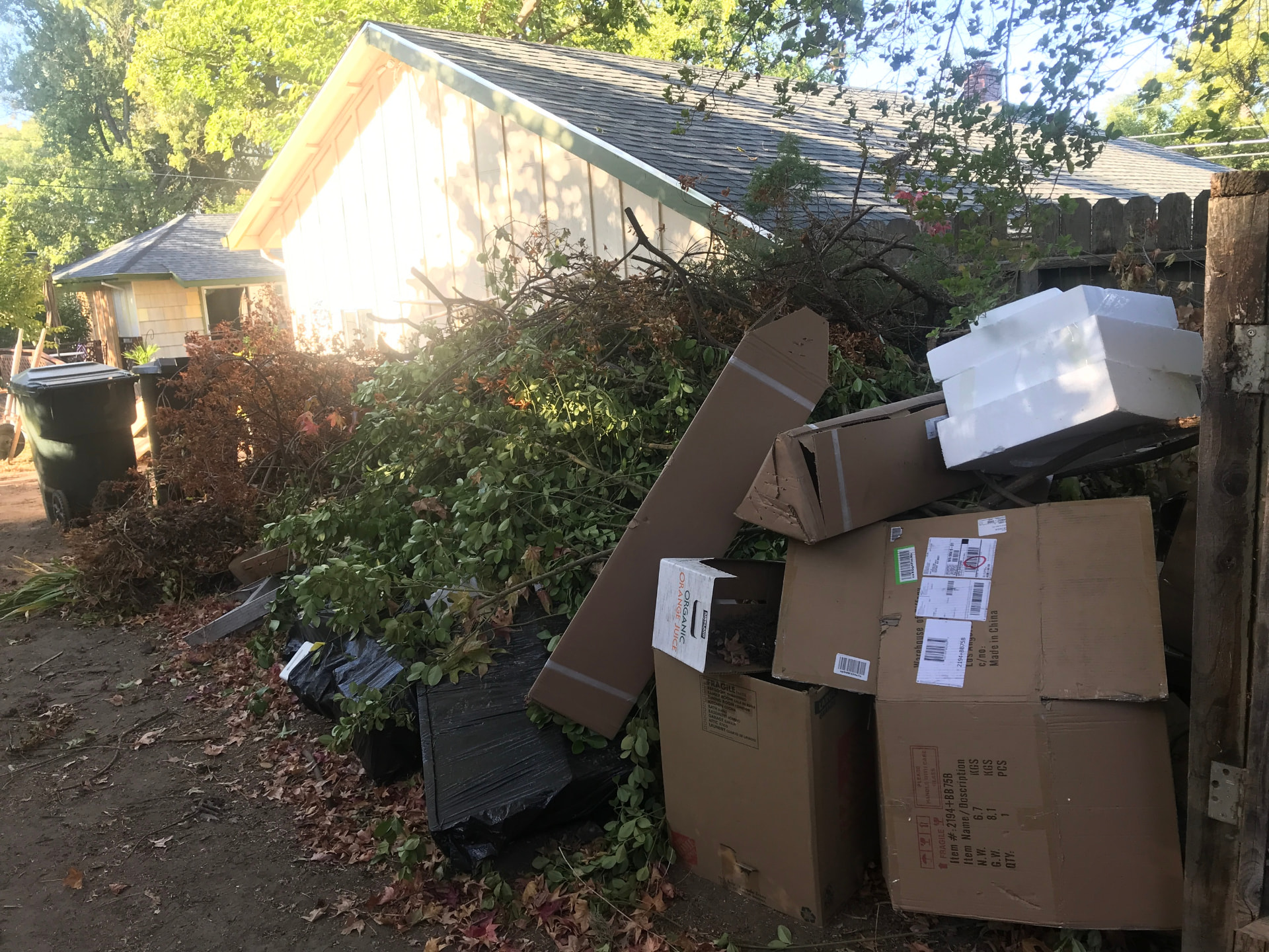 Yard Debris & Brush Haul before Long's Trash Hauling
